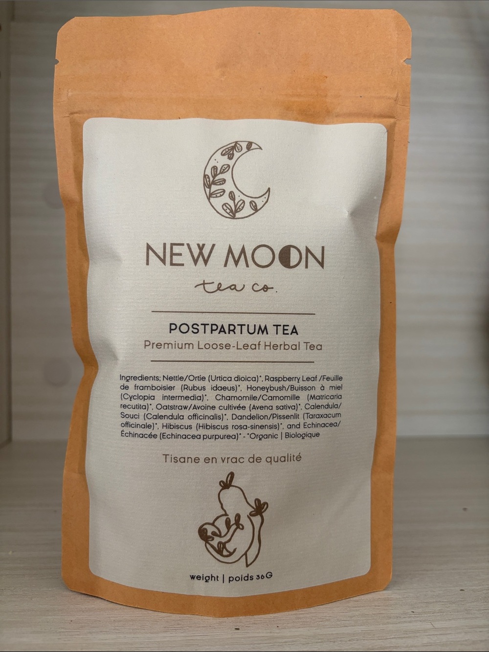 New Moon Postpartum Tea – Orange Loose-Leaf Herbal Blend